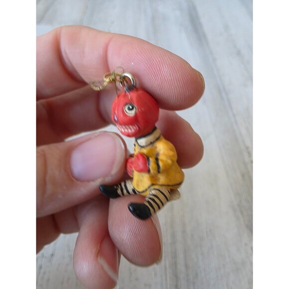 Dept 56 polliwoggs mini pumpkin jack-o'-lantern ornament as is Halloween tree ta - Picture 7 of 10